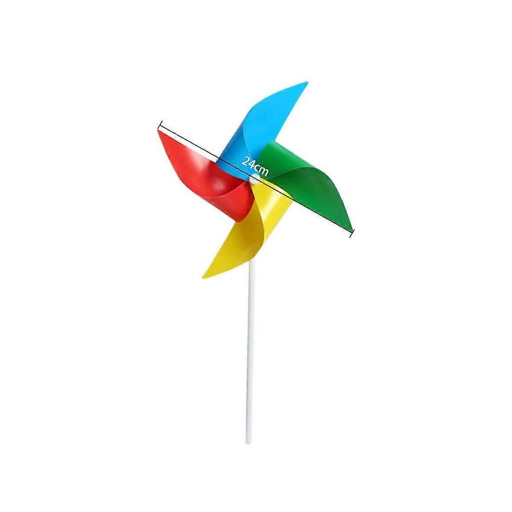 10Pcs Plastic Pinwheel Party DIY Windmill Wind Spinners for Toy Garden Lawn Decor