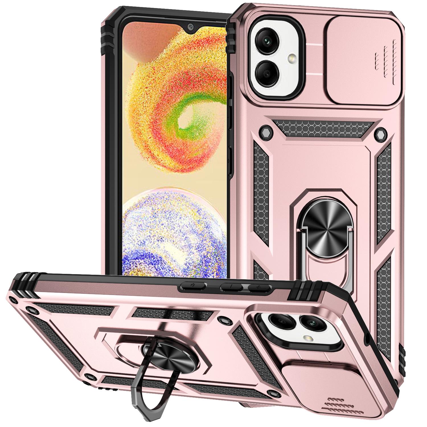 

Для Samsung Galaxy A05 4G Чехол для защиты камеры ПК+ТПУ Военный класс Чехол для телефона Rose Gold