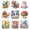 Acrylic 2D Flat DIY Table Top Diamond Painting Ornament Kits Diamond Painting Desktop Ornaments Kit Bedroom Table Decoration
