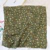 Pastoral Style Printed Silk Scarf Head Scarf Floral Kerchief Simple Scarf Hair Band  Women