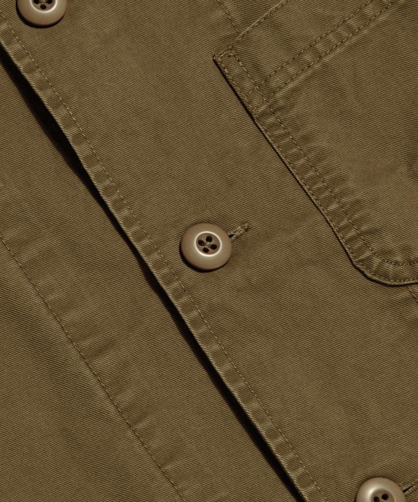 Spionage Französische Weite Arbeitsjacke (Molton) Gewaschenes Braun