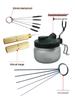 Airbrush Cleaning Kit: Waste Pot, Cleaner, Scraper, Needles & Brushes