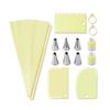 Set(15PCS) Stainless Steel Decorative Nozzle Set Plastic Scraper Flower Bag Cream Spatula Household Baking Tools