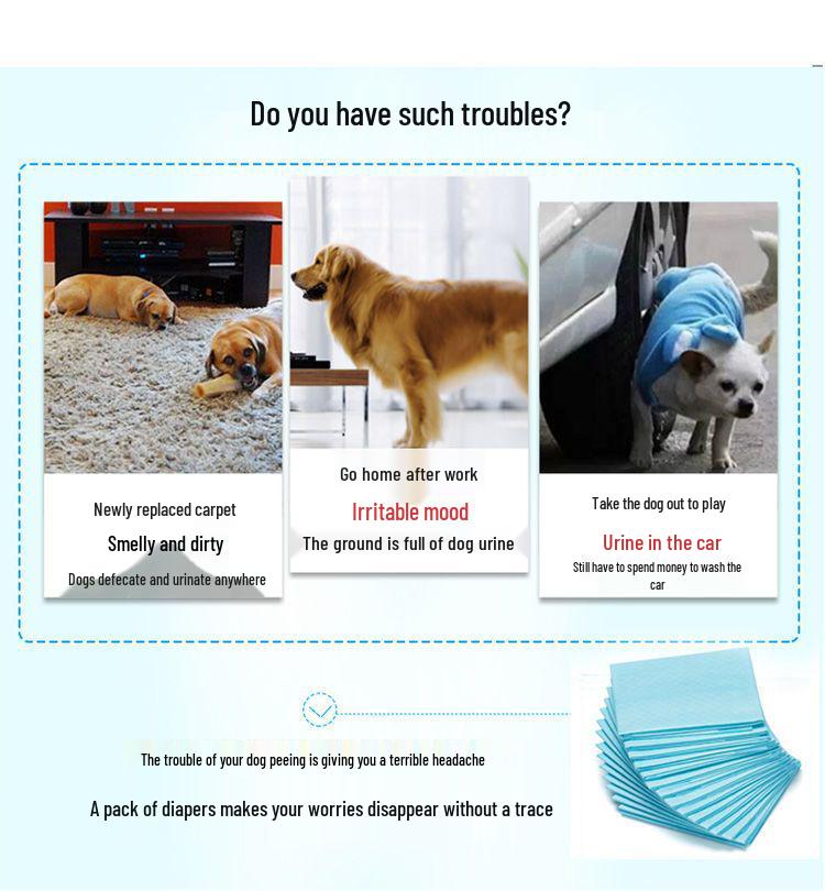 Thickened Deodorizing Dog Pee Pads | Absorbent Disposable Pet Toilet Pads