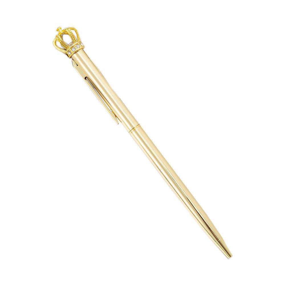 

Shining Crown Ballpoint Pen Metal Point Pens Exquisite Ball pen Beautiful School Stationery золотой