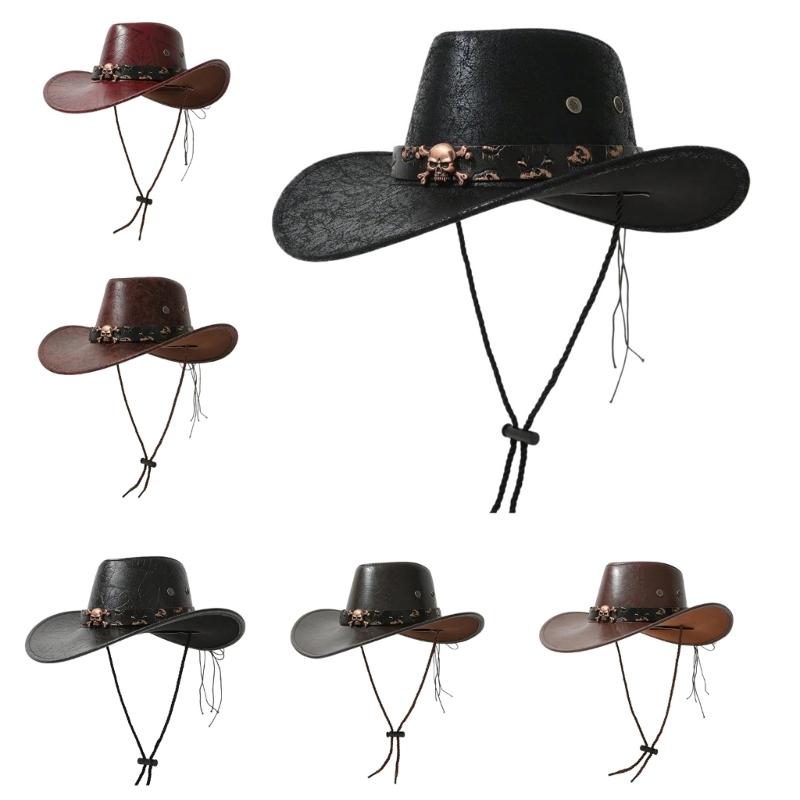 Classical  Cowboy Hat for Travel Wide Brimmed Hat Western Cowboy Hats for Boy Men Adults Cowboy Hats