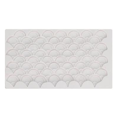 DIY Silicone Cake Fondant Molds Fish Scale Fondant Texture Mat for Chocolate Cupcake Wedding Cake