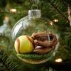 Funny 3D Sports Ball Christmas Tree Ornaments Micro Scene Sports Holiday Ornament Clear Ball Hanging Decoration Home Ornament