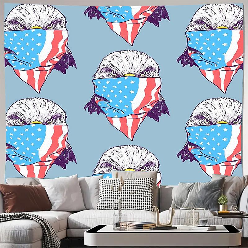 

American Flag Tapestry Vintage USA Stars and Stripes Wall Hanging Hippie Decor Room Divider Backdrop Dorm Aesthetic Home Decor 74x94cm(29x37in)