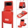 Kožené pouzdro na peněženku Crossbody Lanyard pro Samsung Galaxy Z Flip 4 Flip3 5G Funda Luxury Folio Kabelka Držák na kartu Kryt telefonu