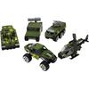 5Pcs/Set Pull Back Car Mold Toys Alloy Military Vehicle Car Model Kids Children Car Playing Toys