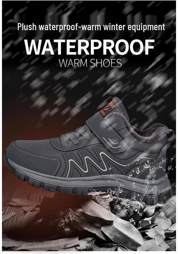 Warm Non-Slip Cotton Shoes: Cozy Soft-Soled Sneakers for Elderly Women, Perfect for Winter Walks