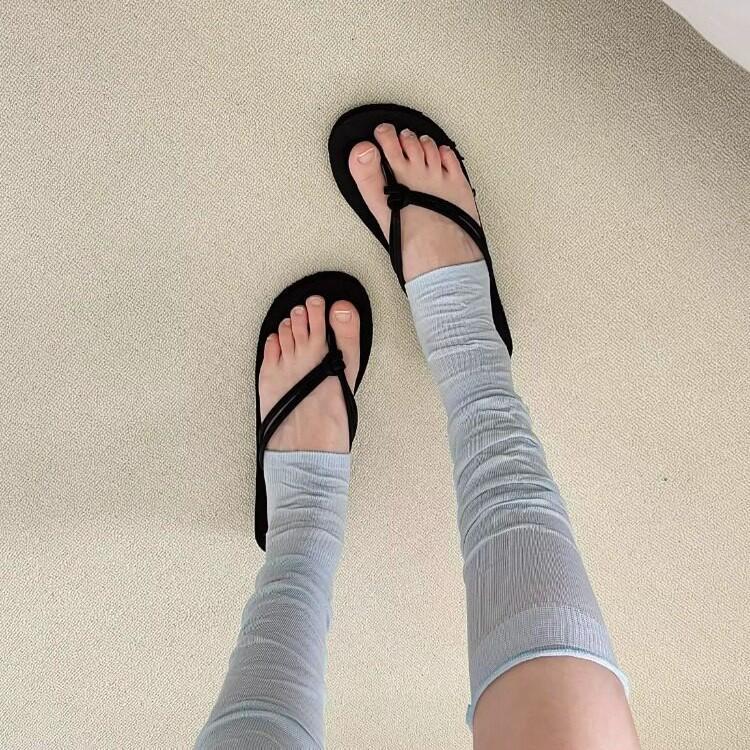 Spring And Summer Thin Pink Socks Women'S Pilates Stockings Cover Ins Ballet Modified Legs Stacked Leg Cover