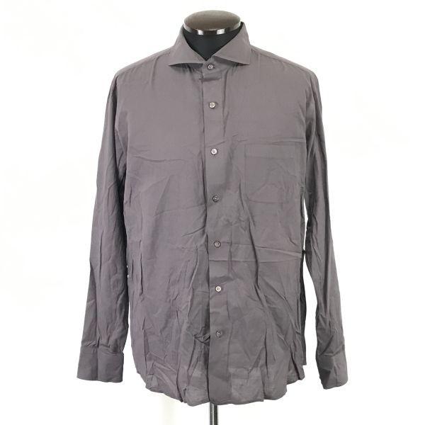 USED/DURBAN Long Sleeve Dress Shirt Men’s 43-86 Gray Made In Japan