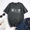 Men's Skeleton Letter Printed Loose Round Neck Short Sleeve T-shirt for Men Shirt