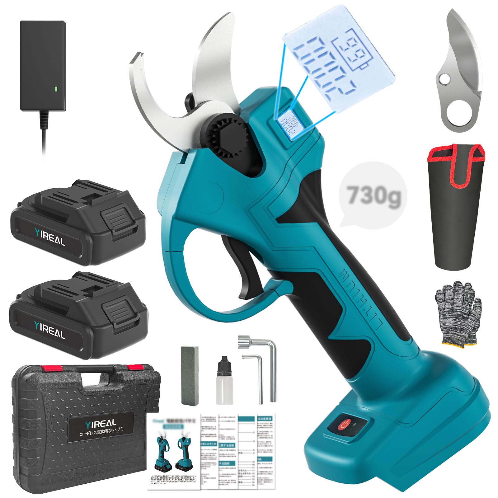 

Электрический секатор от Yamamoto Landscape Gardening 18 В Аккумуляторный перезаряжаемый секатор с углом раскрытия для резки 30 мм Makita 18 В 3000 мАч