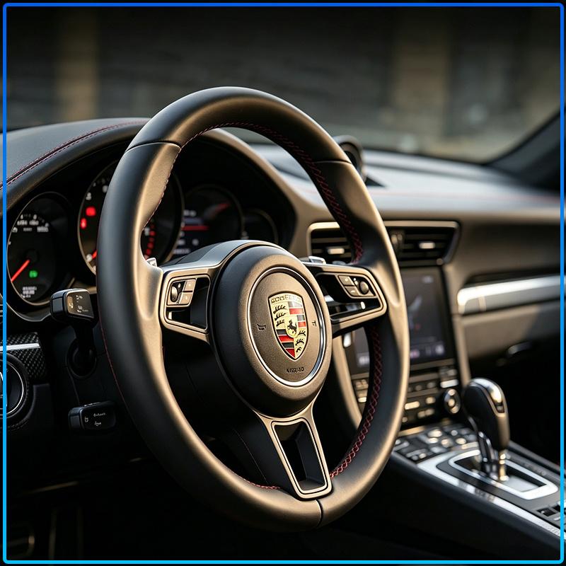 1Pcs Metal Texture Porsche Shield Badge Waterproof Anti-Fade Decor Sticker Fit All Porsche Sedan SUV Sports Car Interior Modification