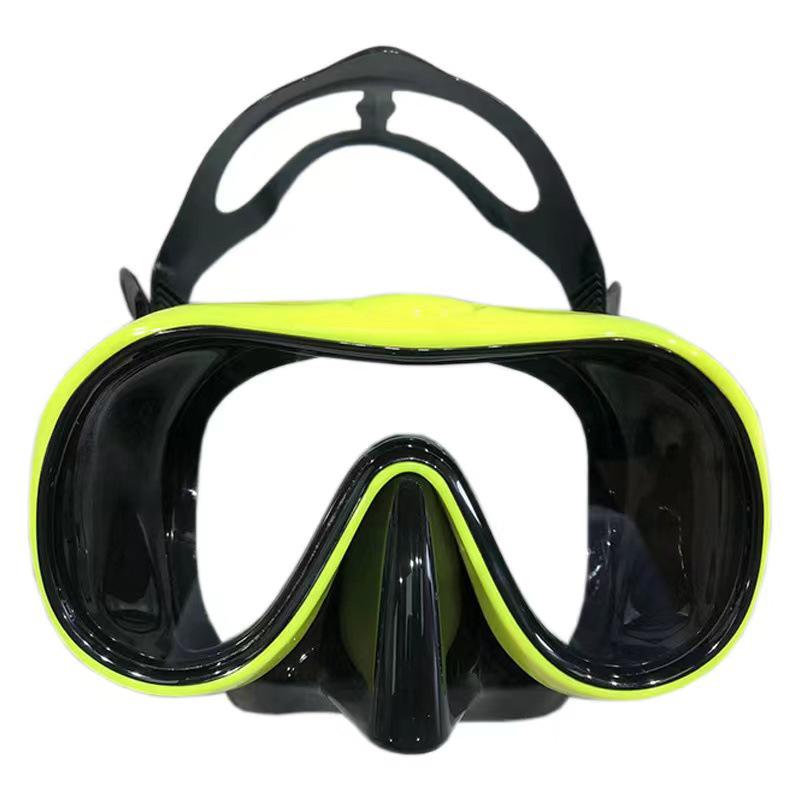 Large HD Diving Snorkel Mask | Adult Tempered Glass & Silicone Face Gear