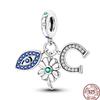 Copper Devil'S Eye Fatima Hand Charms Beads Tarot Cards Pendant Fit Original Bracelet Women Diy Jewelry Accessories