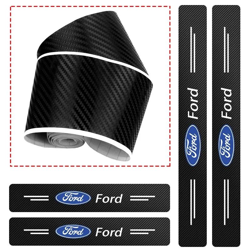 Car Sticker Car Door Sill Strip Anti-Stepping Protection Strip Car Accessories For Ford Escape Kuga Mondeo Ecosport Fiesta Fusio