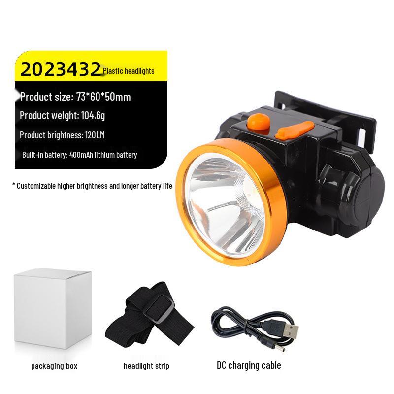 Dual-Light LED Laser Cannon Rechargeable Headlamp - Super Bright, Long Battery Life, Ideal for Night Fishing