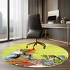 Pettson and Findus Printed Round Rug Carpet Chair Rug Area Rug Entryway Doormats,for Office Chair Living Room Bedroom Kitchen Room.