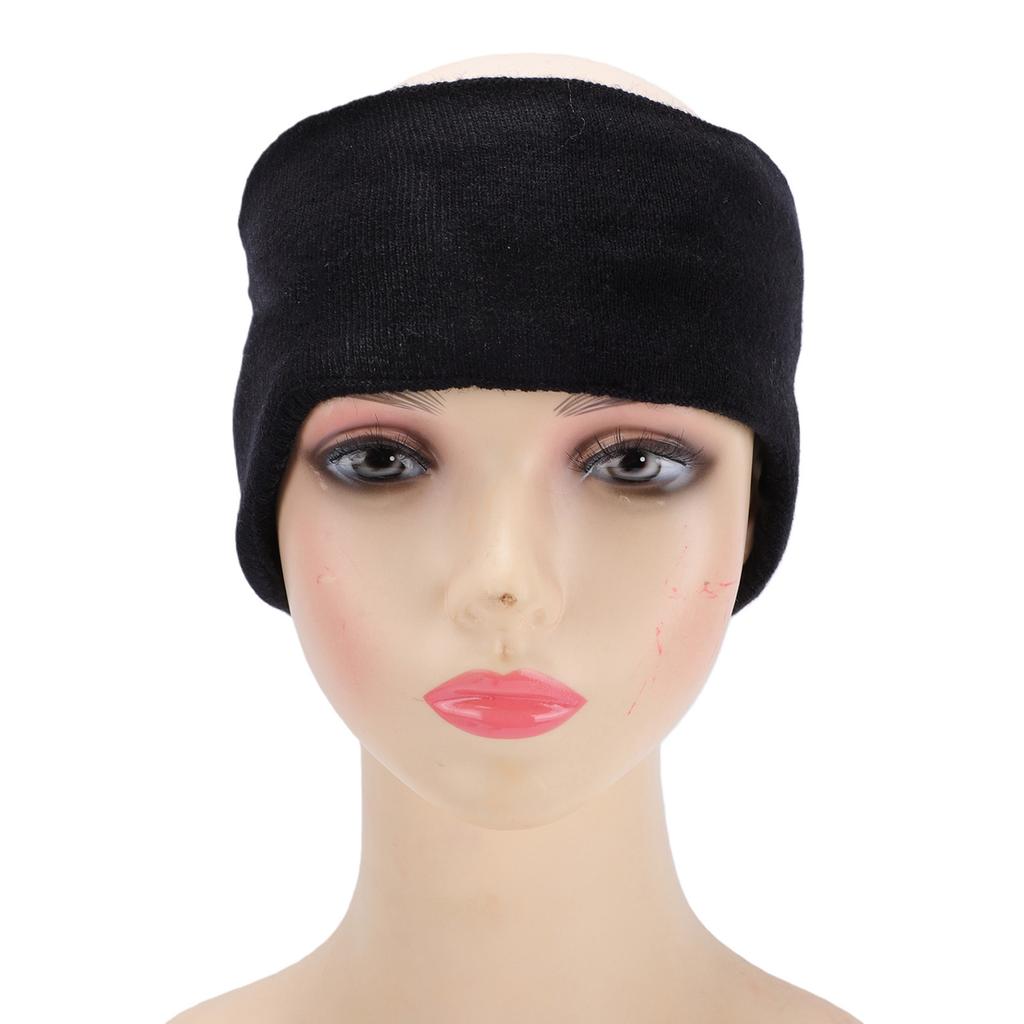Sleeping Ear Cover Winter Warm Double Layer Noise Reducing Cozy Fleece Lined Ear Muffs for Sleeping Sports Black