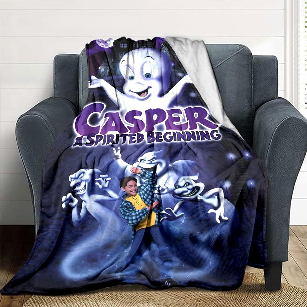 1pc Casper2 Blanket, Gift, for Men and Women, Soft Blanket, Good for Sofa Bed Couch Travel, Lightweight Flannel Blanket