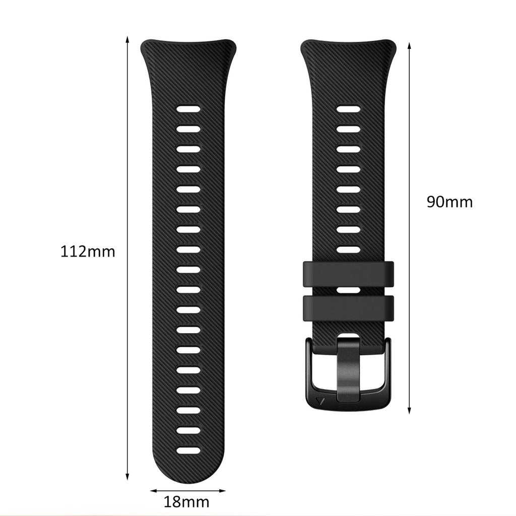Silicone Wrist Strap with Black Buckle for Garmin Forerunner 45S