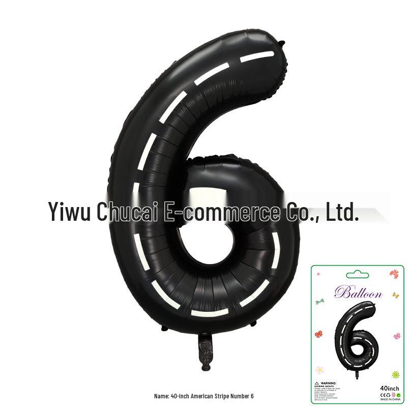 Décoration Bandeau Rayé à Carreaux Vache Dégradé 40" - Grand Chiffre pour Scène de Fête d'Anniversaire de Bébé