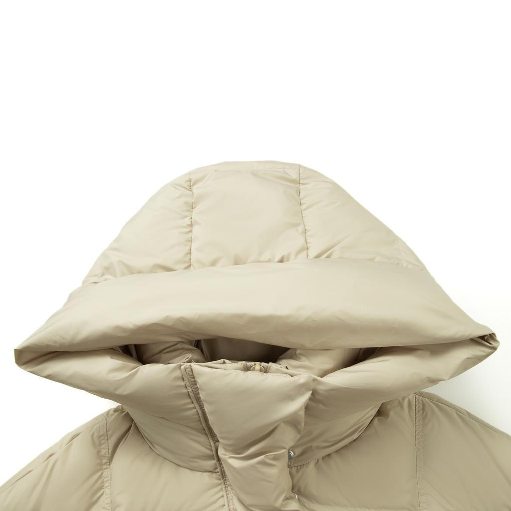 Li Ning Sports Lifestyle Series Mid-Length Hooded Logo Embroidered Down Jacket Women Outerwear AYMV510-6