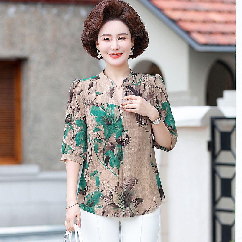 Cămașă de vară la modă pentru femei de vârstă mijlocie, 40-50 de ani