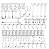 81pcs Pegboard Hooks Assortment Organizer Wall Storage Stainless Steel