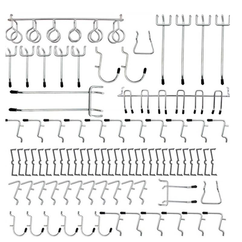 

81pcs Pegboard Hooks Assortment Organizer Wall Storage Stainless Steel