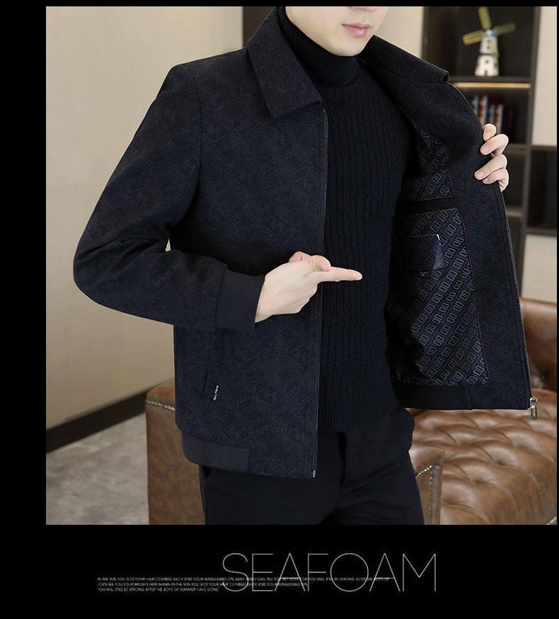 2026 Spring/Autumn Men's Versatile Lapel Jacket Shirt - Casual, Stylish Commuting Wear for Middle-Aged and Young Adults