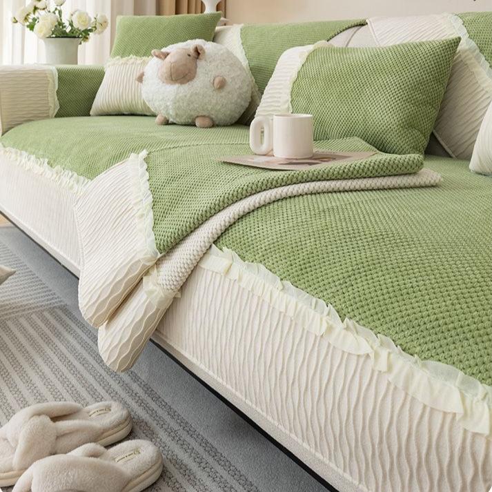 Corduroy Sofa Cushion Universal In All Seasons French Style Sofa Seat Cushion High-end Sofa Cover