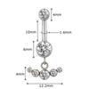 ASTM F136 Titanium PIERC Pendant Curved Navel Barbell Shiny CZ Sexy Belly Dance Earrings Bellybutton Helix Body Piercing Jewelry