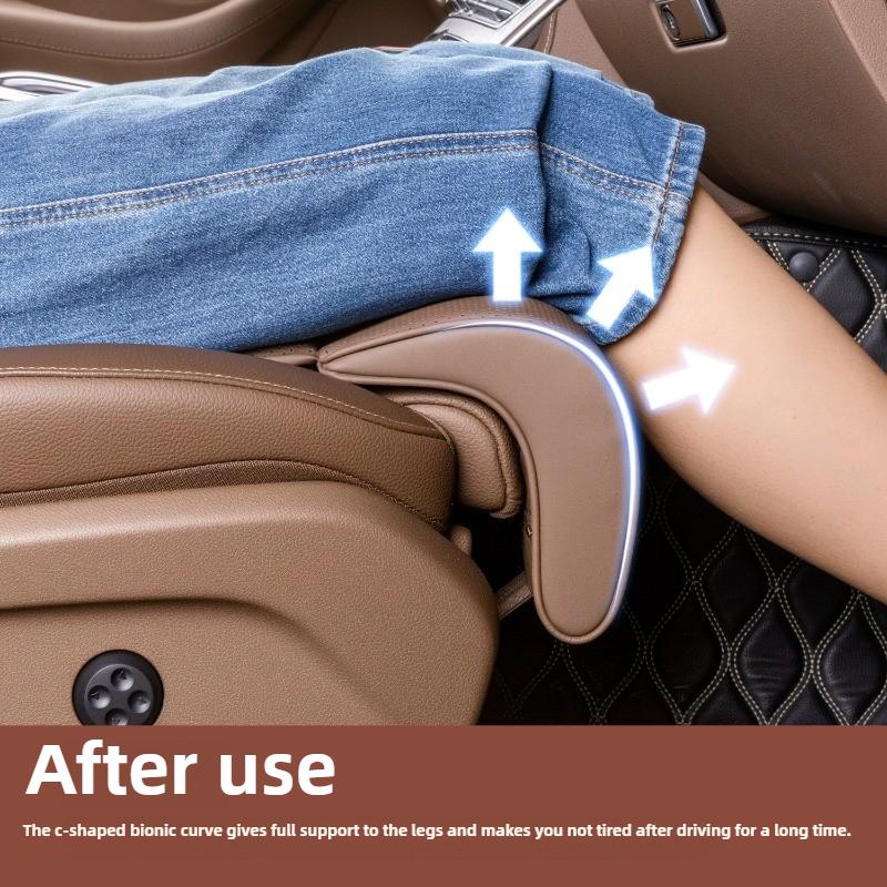 Traspirante Lavabile Nuova Copertura in Camoscio Supporto per Gambe in Memory Foam Antiscivolo Estensione Sedile Regolabile Imbottitura Spessa Cuscino per Sedile Auto
