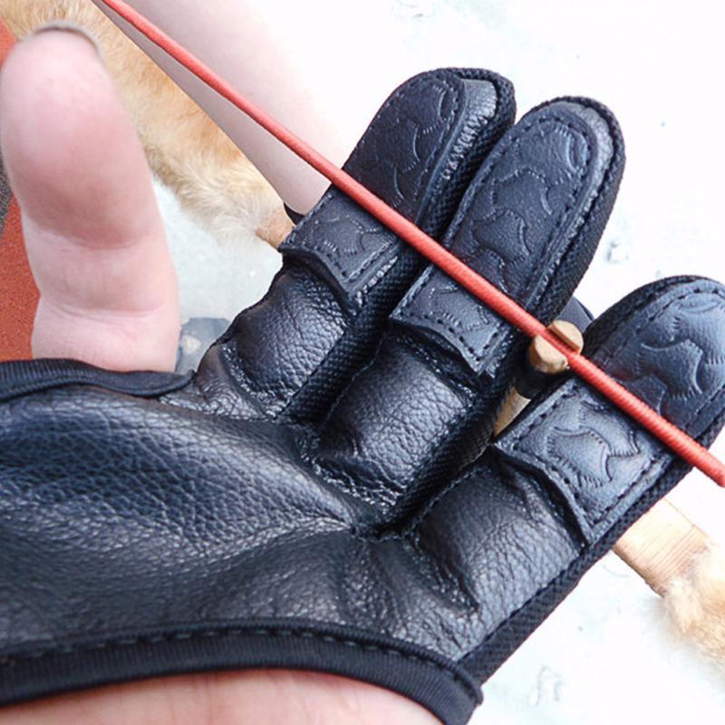 Buy Archery Shooting Gloves Three Finger Protective Archery Gloves at