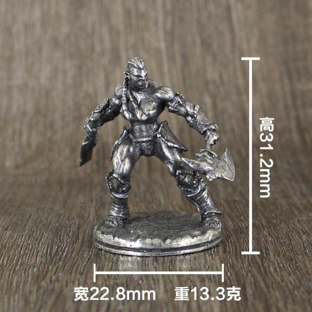 

White Brass Metal Orc Horde Soldier Archer Miniature Figures Board Game Chess Pieces Desktop Decoration Collectible Model Gifts