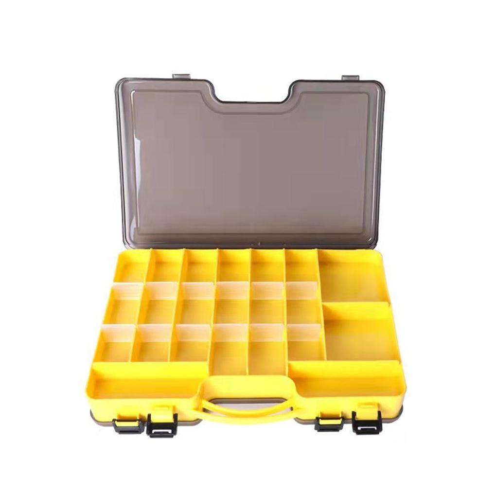 

Коробка для рыболовных снастей, портативный и прочный органайзер для рыболовных приманок, широкое применение, коробка для рыболовных приманок, желтая, 29*19*5,8 см, 480 г