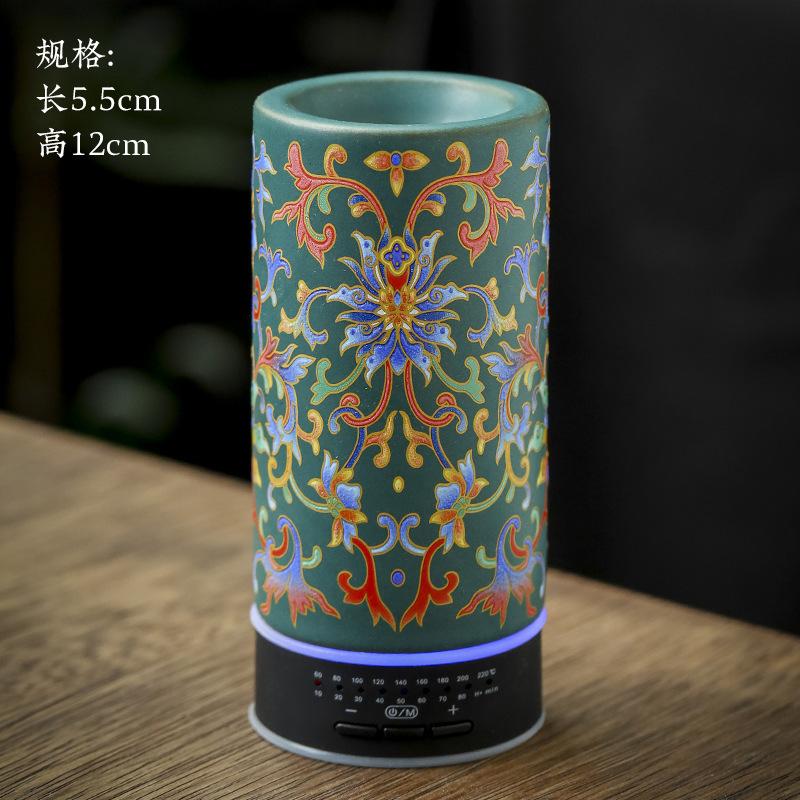 Electric Ceramic Incense Burner Adjustable Timer & Temperature Ceramic Yoga Master Zen Incense Burner Gift Set