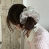 Summer Cute Gauze Floral Scrunchies Women Girl Elastic Hair Band Accessories Tie Hair Ring Rope Headdress Headwear Ornament