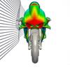 Pair Motorcycle Carbon Fiber Look Winglets Fin Spoiler Trim Cover Air Deflector