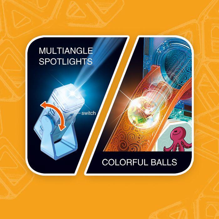 Blocs magnétiques de construction circuit lumineux, 75 pièces – Kinderplay (KP2208)