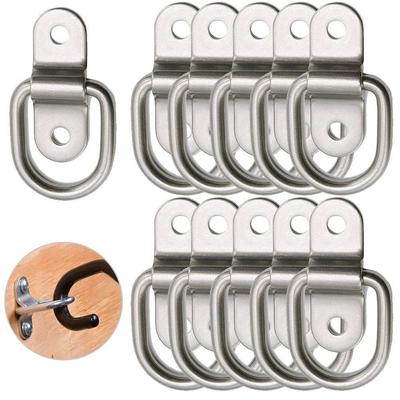 MITUKE D-Ring Trailer Anchor Tie Down Ring Load Anchor Forged Lashing Ring Corrosion Resistant Durable Easy Installation [Pack of 10]