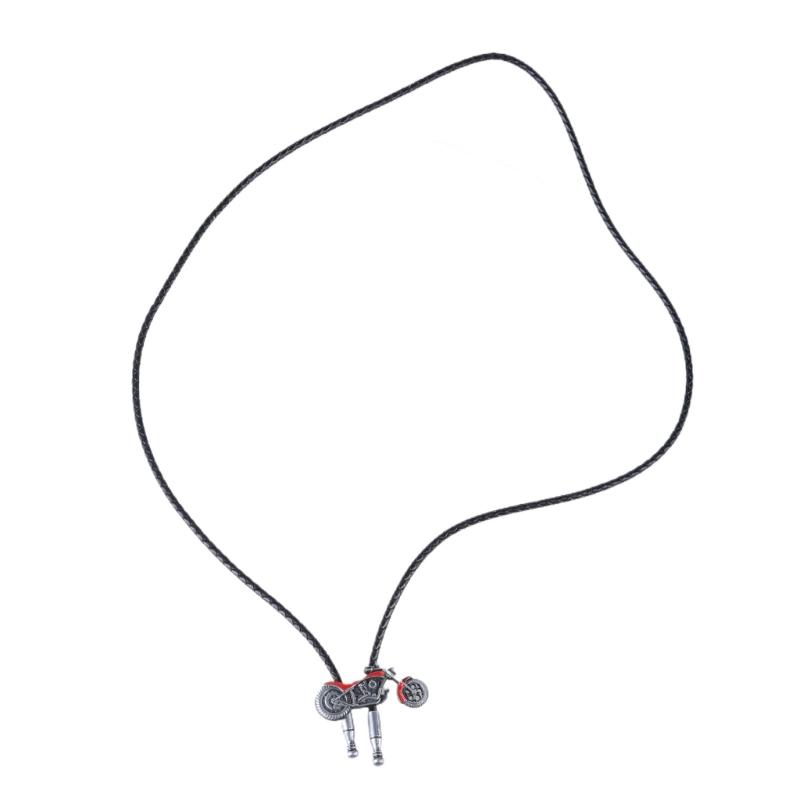 Metal Bolo Tie for Male Carnivals Necktie Motorcycle Pendant Bolo Tie for Shirt Sweater Decorative Adult Birthdays Gift