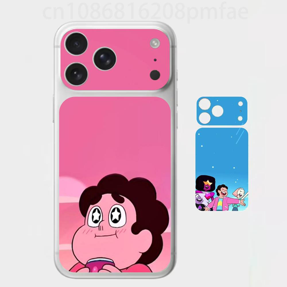 

Cartoon S-Steven Universe 3D Full Body Skin Decal for iPhone 17/Pro/Pro Max Color Rear Protective Sticker iPhone17pro