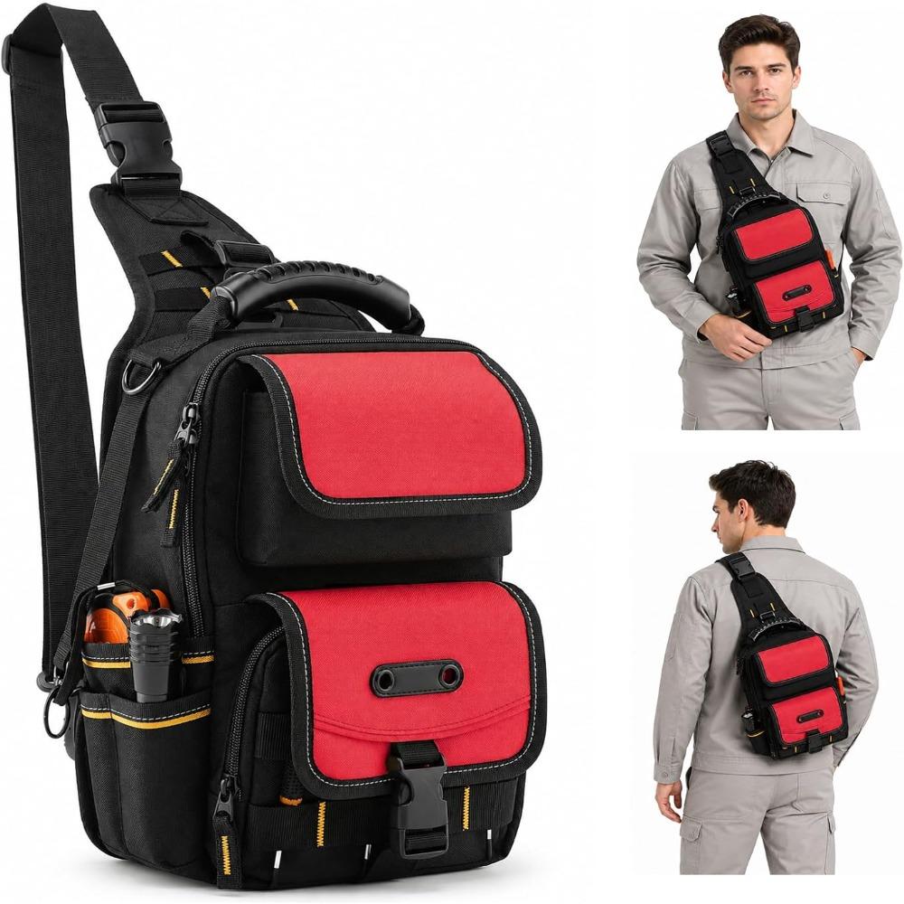 Waterproof Tool Bag Multi-Pocket Heavy Duty Tool Pouch Compact Design Mini Carry Tool Bag For Technician Mechanics Electrician