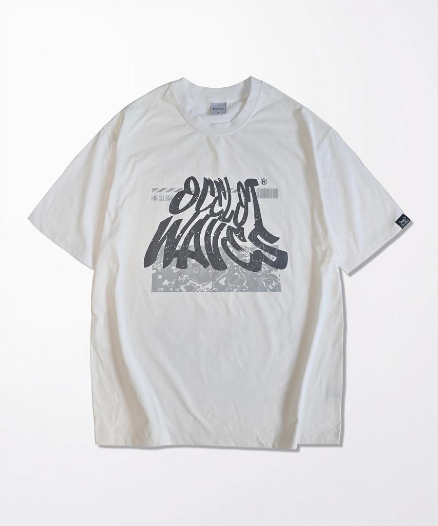 Osillos C104 Liquid Oversized Short Sleeve T-Shirt_White